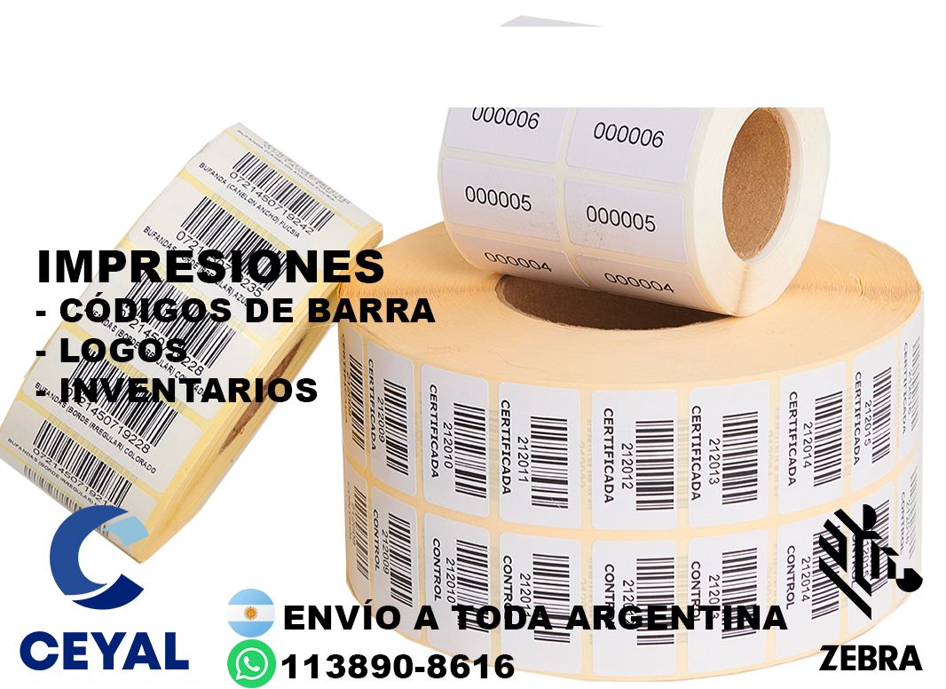 Poliamida y etiquetas 43 x 69 argentina