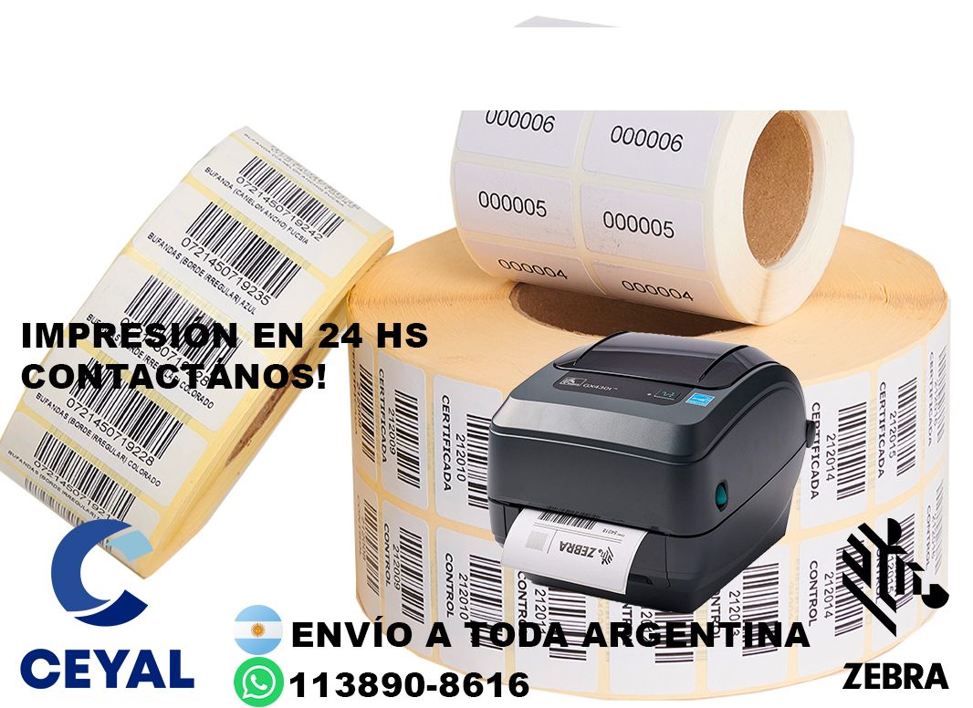 Poliamida y etiquetas 67 x 34 argentina