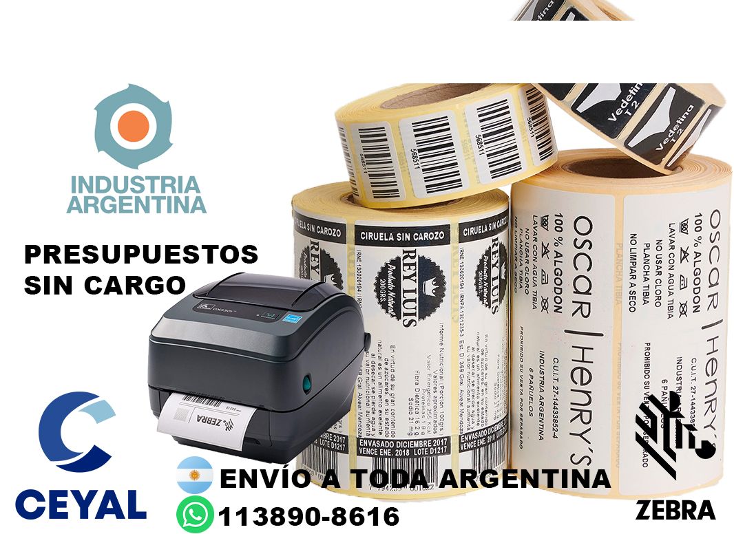 Poliamida  y etiquetas 87 x 68 argentina