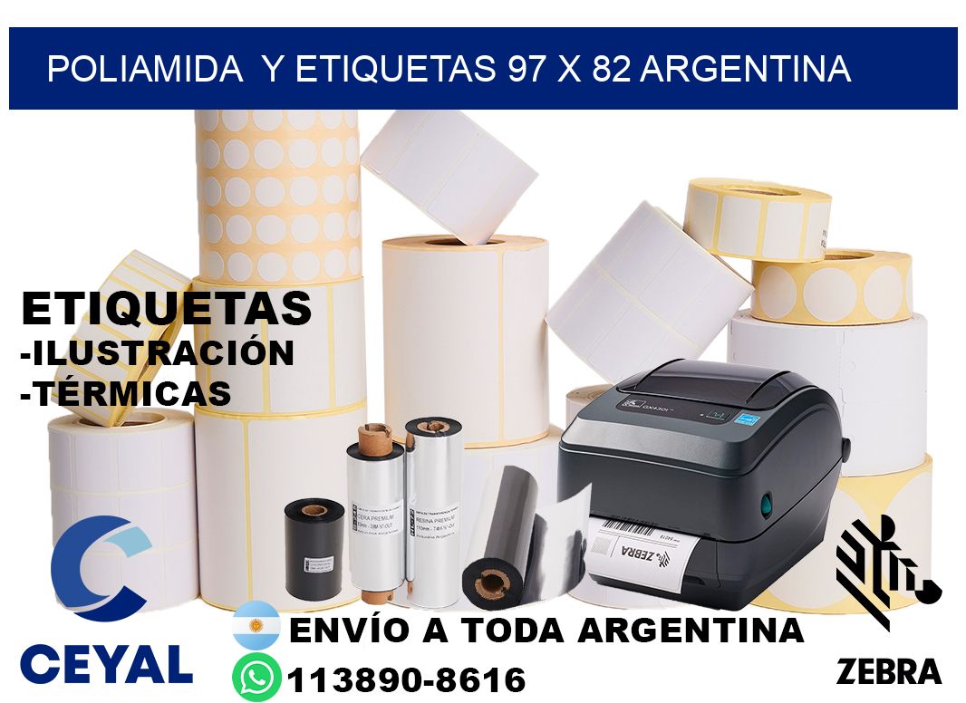 Poliamida  y etiquetas 97 x 82 argentina