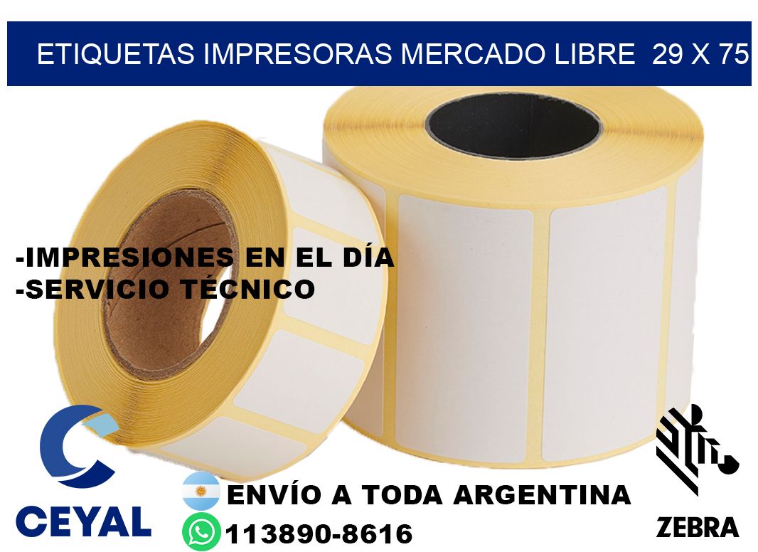 etiquetas impresoras mercado libre 29 x 75