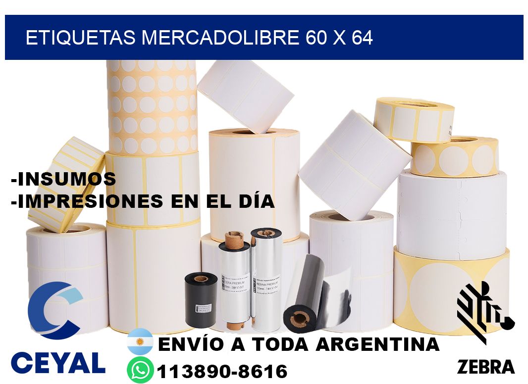 etiquetas mercadolibre 60 x 64