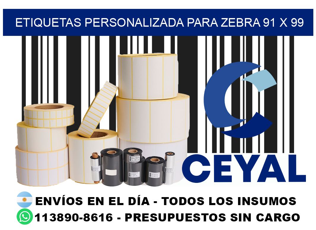 etiquetas personalizada para zebra 91 x 99