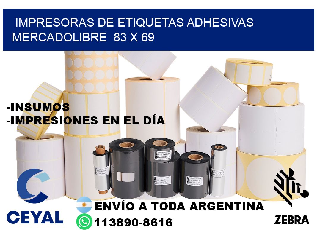 impresoras de etiquetas adhesivas mercadolibre 83 x 69
