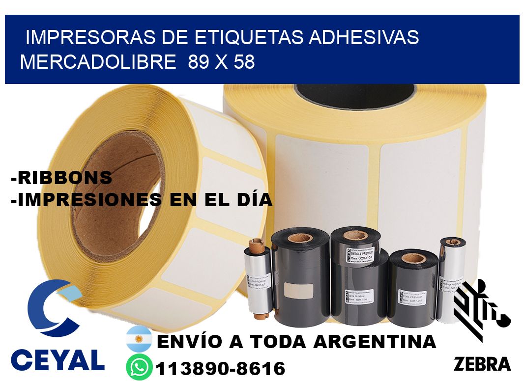 impresoras de etiquetas adhesivas mercadolibre 89 x 58
