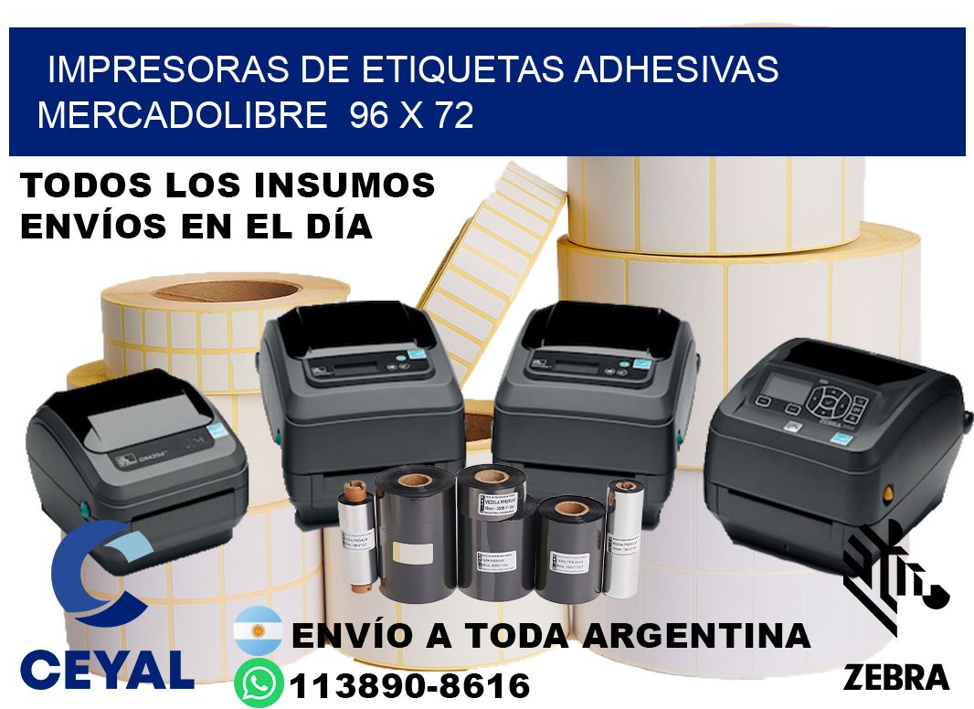 impresoras de etiquetas adhesivas mercadolibre 96 x 72