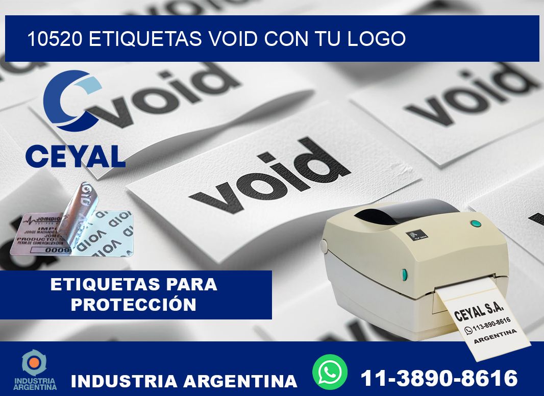 10520 etiquetas void con tu logo
