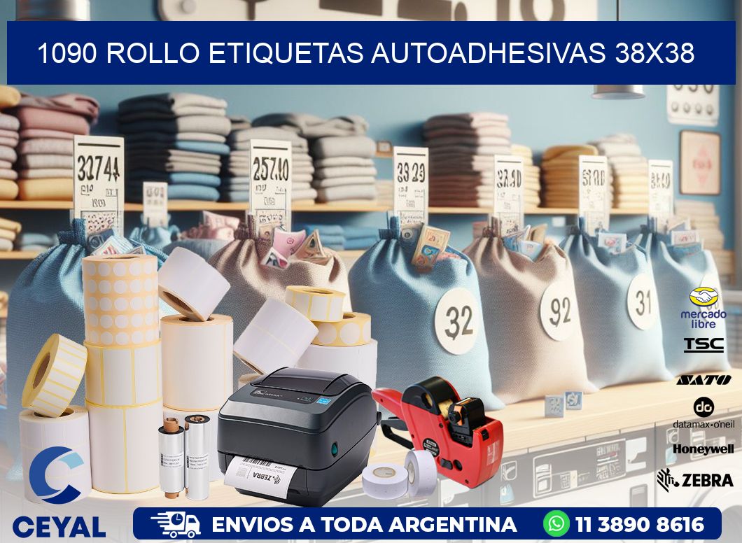 1090 Rollo Etiquetas autoadhesivas 38x38