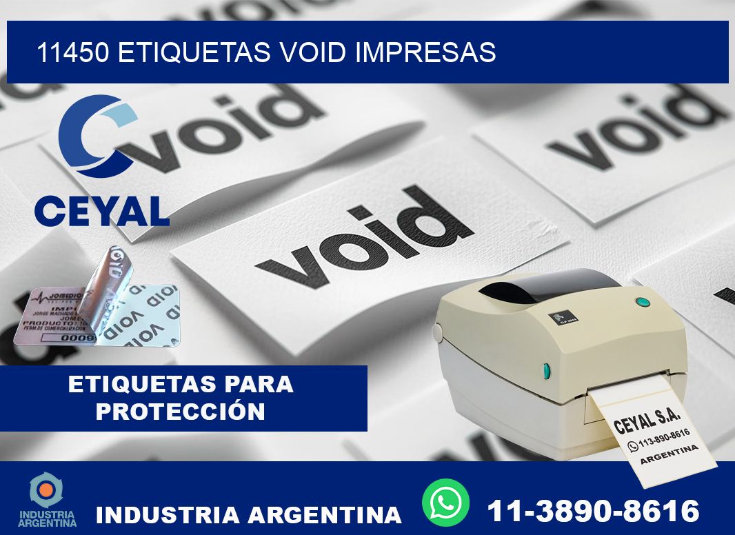 11450 etiquetas void impresas