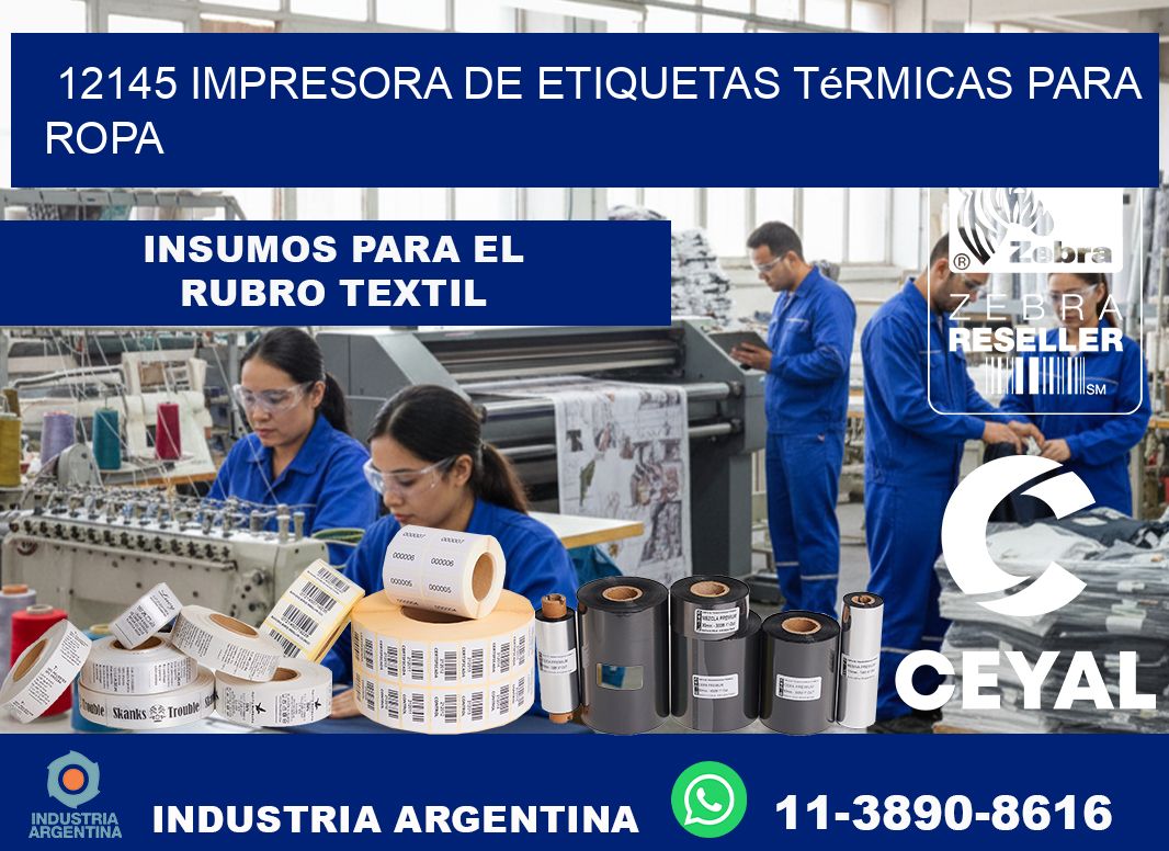 12145 impresora de etiquetas térmicas para ropa