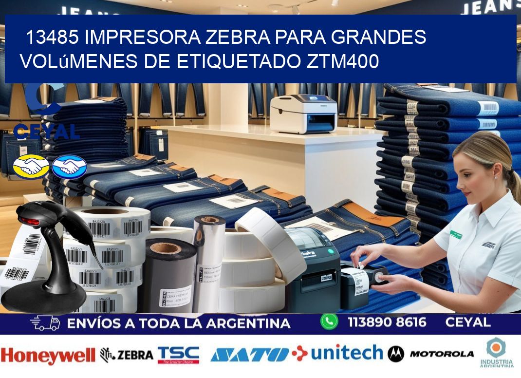 13485 impresora Zebra para grandes volúmenes de etiquetado ZTM400