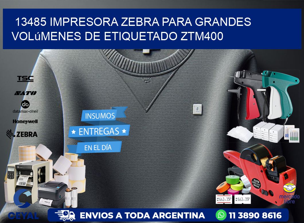 13485 impresora Zebra para grandes volúmenes de etiquetado ZTM400