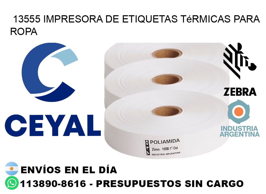 13555 impresora de etiquetas térmicas para ropa