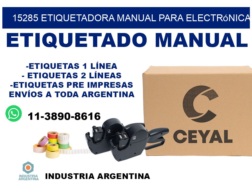 15285 etiquetadora manual para electrónica