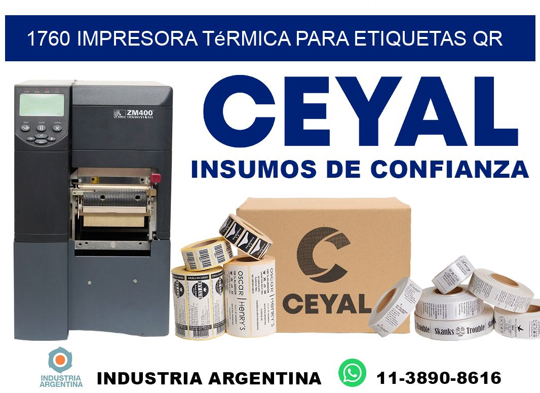 1760 impresora térmica para etiquetas QR