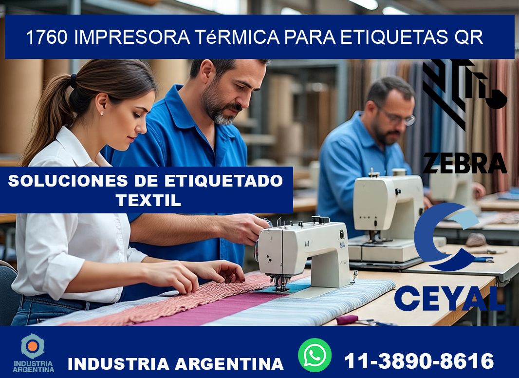 1760 impresora térmica para etiquetas QR