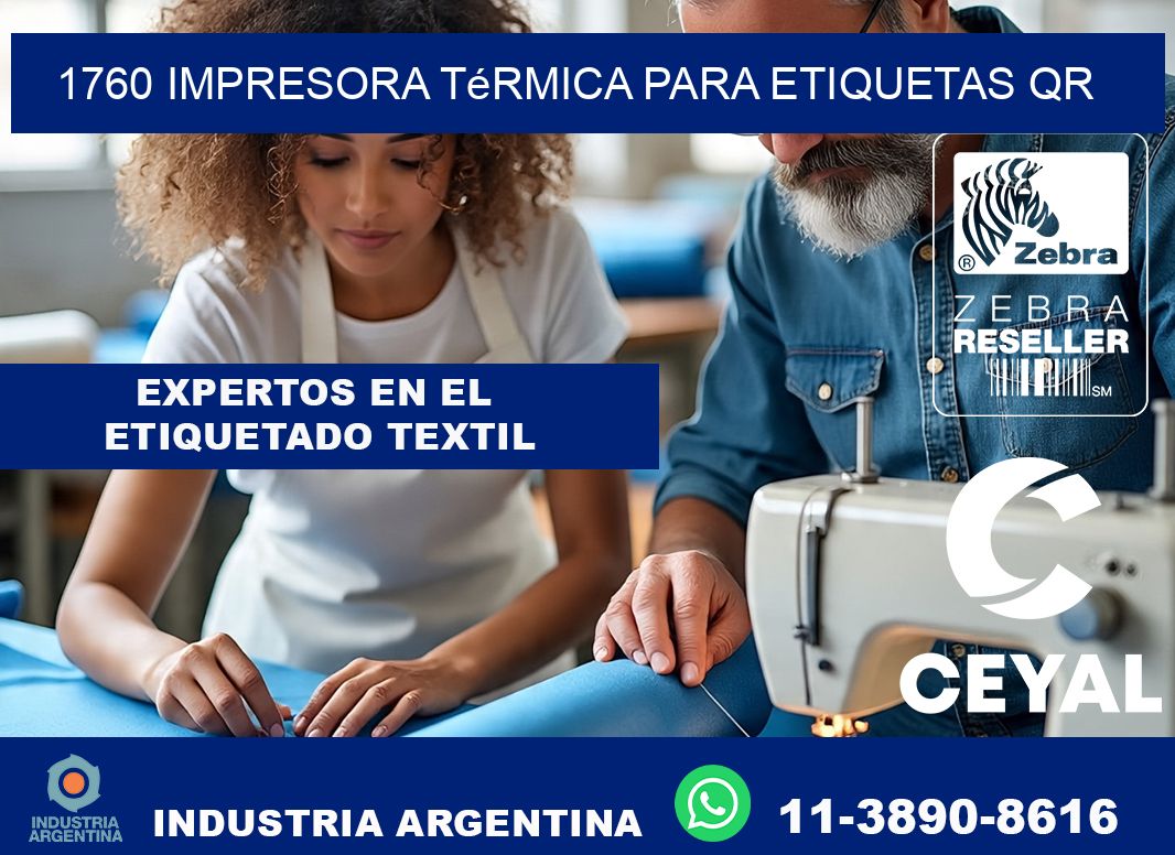 1760 impresora térmica para etiquetas QR