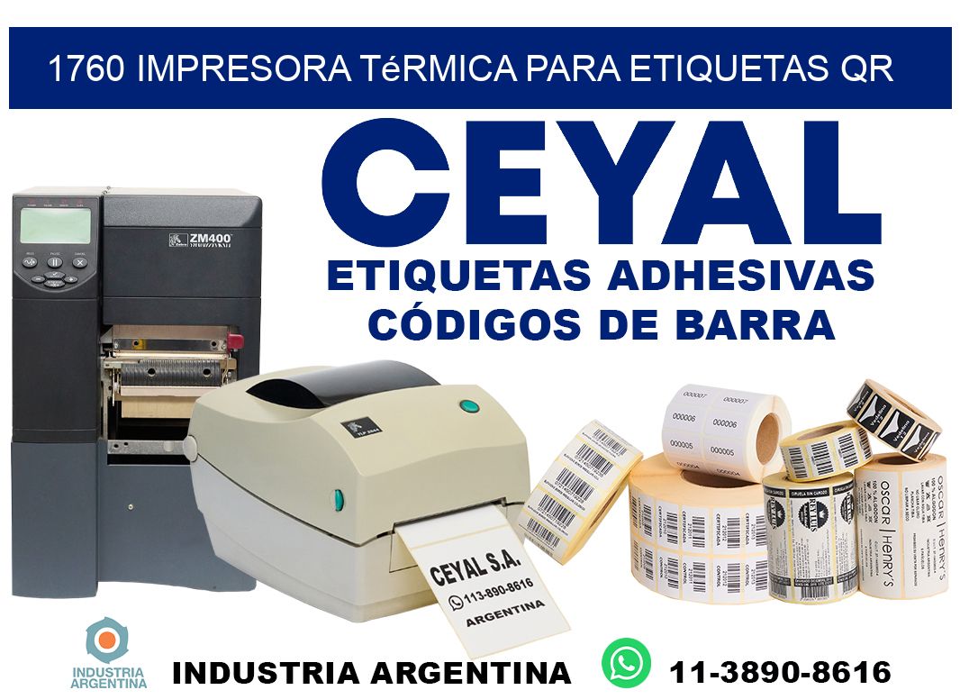 1760 impresora térmica para etiquetas QR
