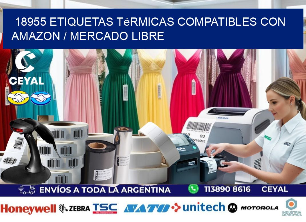 18955 etiquetas térmicas compatibles con Amazon / Mercado Libre