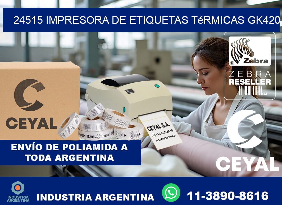 24515 Impresora de etiquetas térmicas GK420
