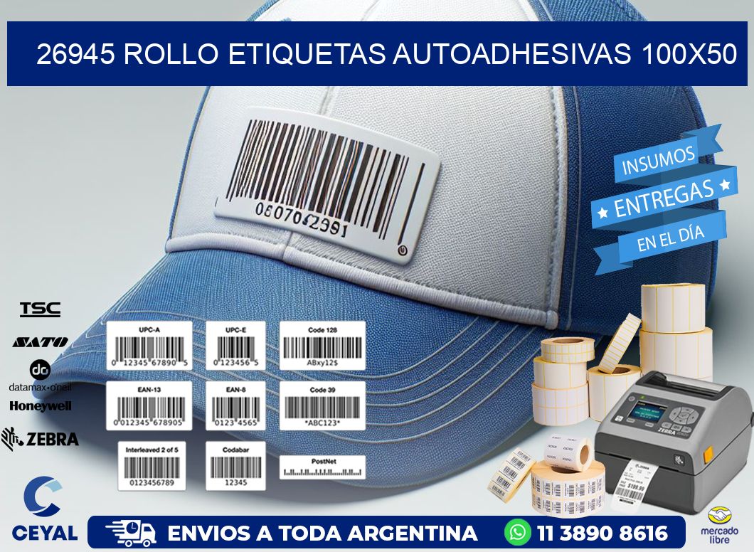 26945 Rollo Etiquetas autoadhesivas 100x50