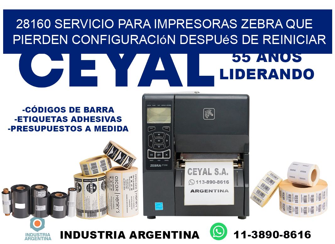 28160 servicio para impresoras zebra que pierden configuración después de reiniciar