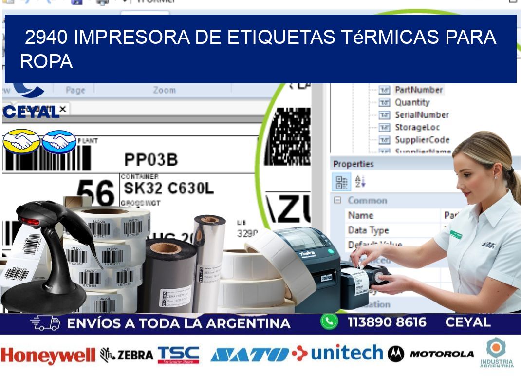 2940 impresora de etiquetas térmicas para ropa