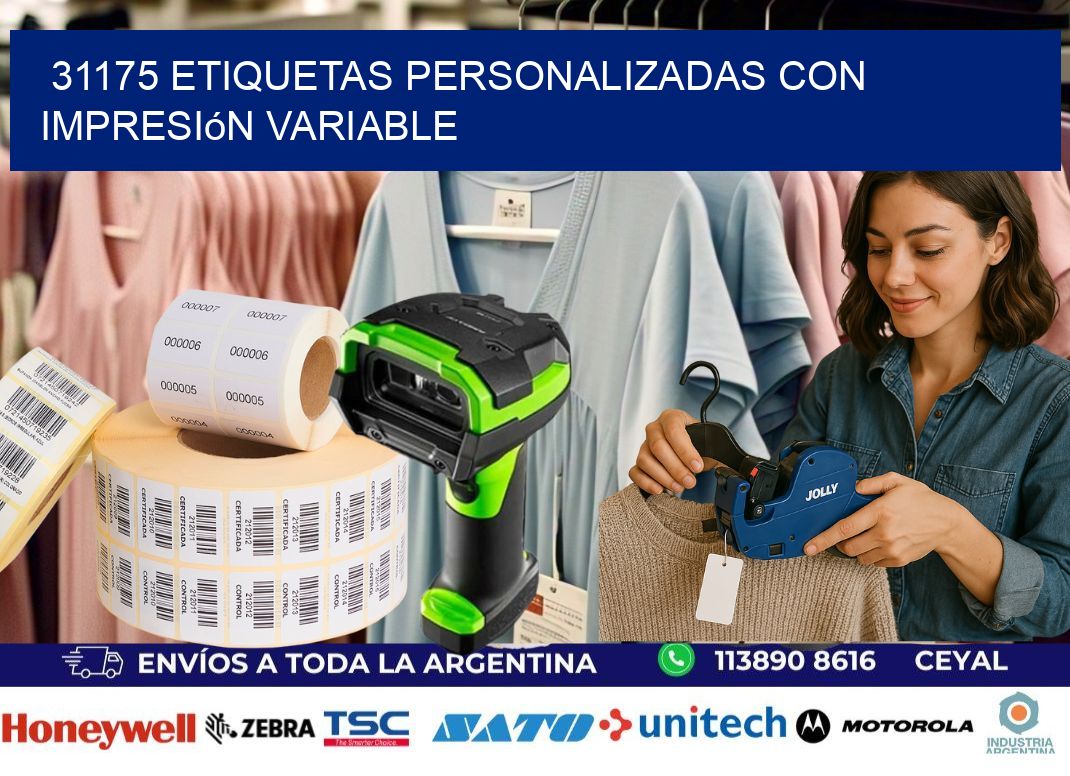 31175 etiquetas personalizadas con impresión variable