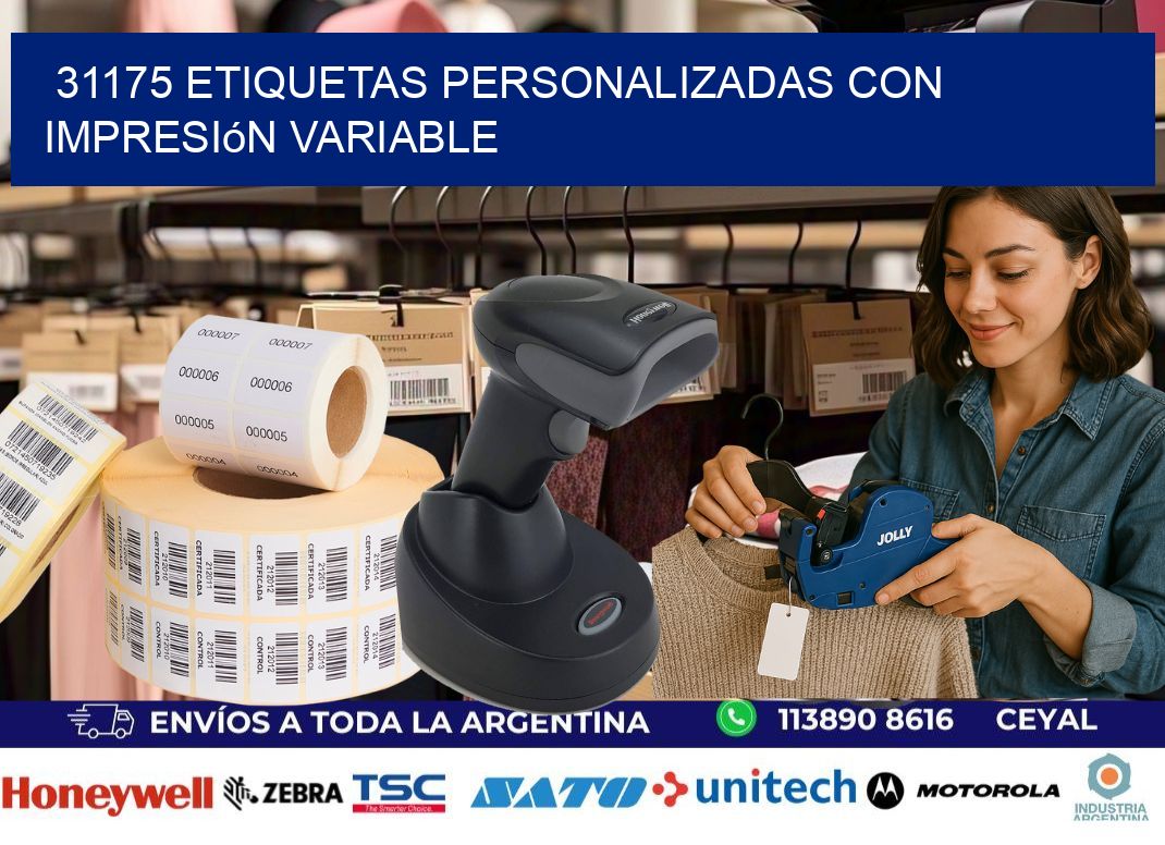 31175 etiquetas personalizadas con impresión variable