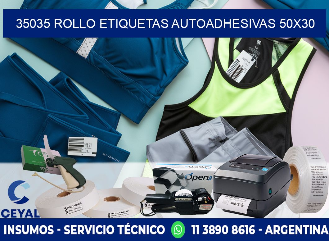 35035 Rollo Etiquetas autoadhesivas 50x30