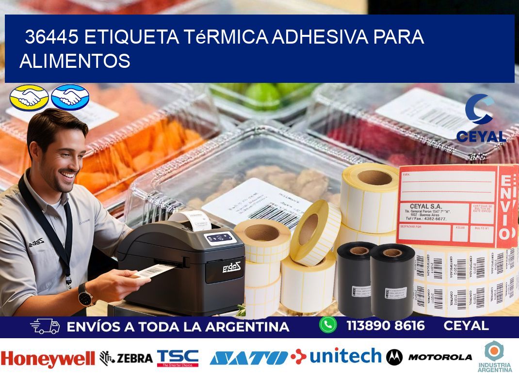 36445 Etiqueta térmica adhesiva para Alimentos