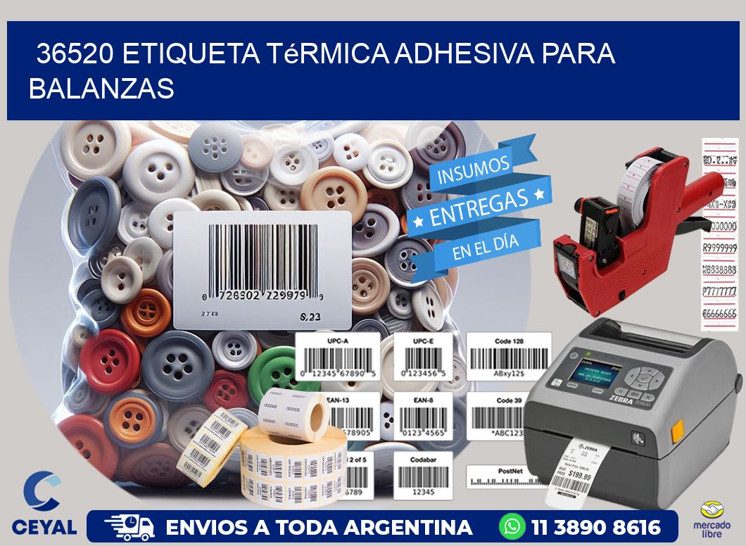 36520 Etiqueta térmica adhesiva para balanzas