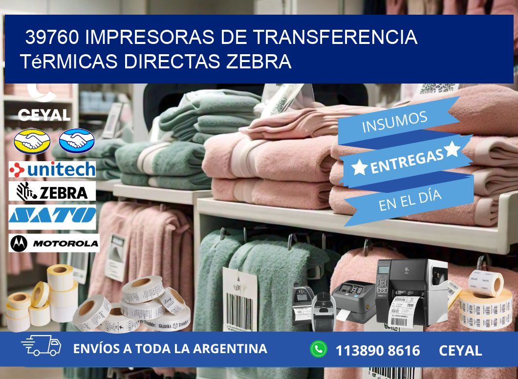 39760 impresoras de Transferencia térmicas directas zebra