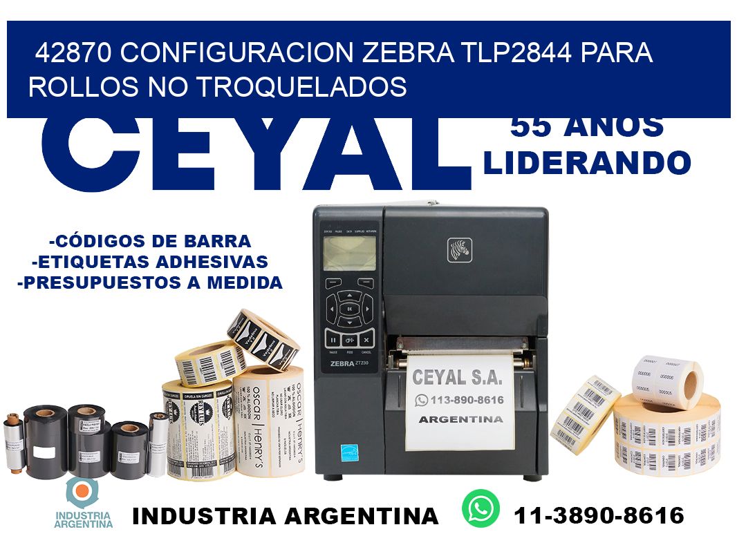 42870 configuracion zebra tlp2844 para rollos no troquelados