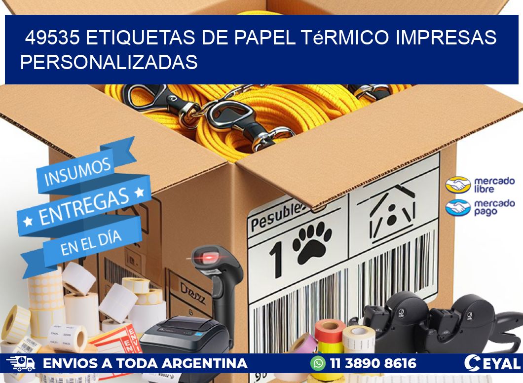 49535 Etiquetas de papel térmico impresas personalizadas