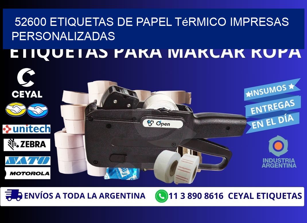 52600 Etiquetas de papel térmico impresas personalizadas
