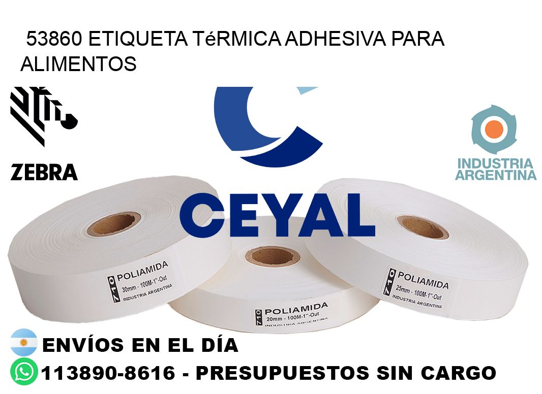 53860 Etiqueta térmica adhesiva para Alimentos
