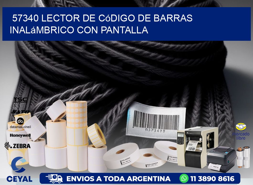 57340 Lector de código de barras inalámbrico con Pantalla