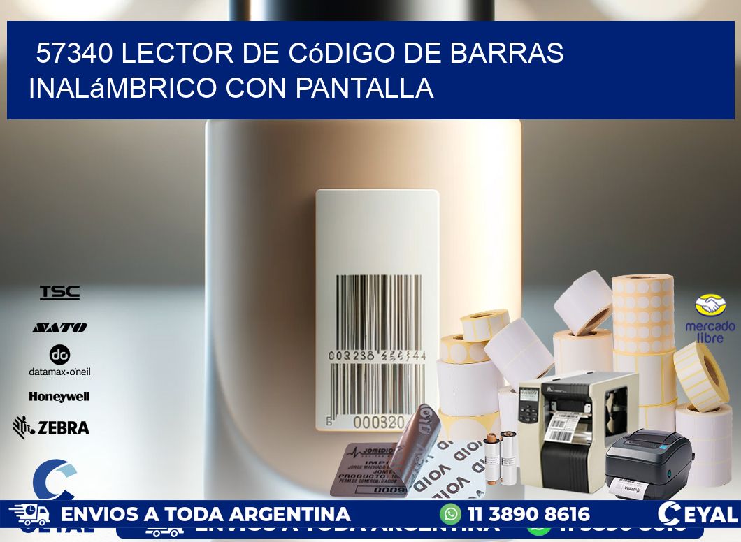 57340 Lector de código de barras inalámbrico con Pantalla