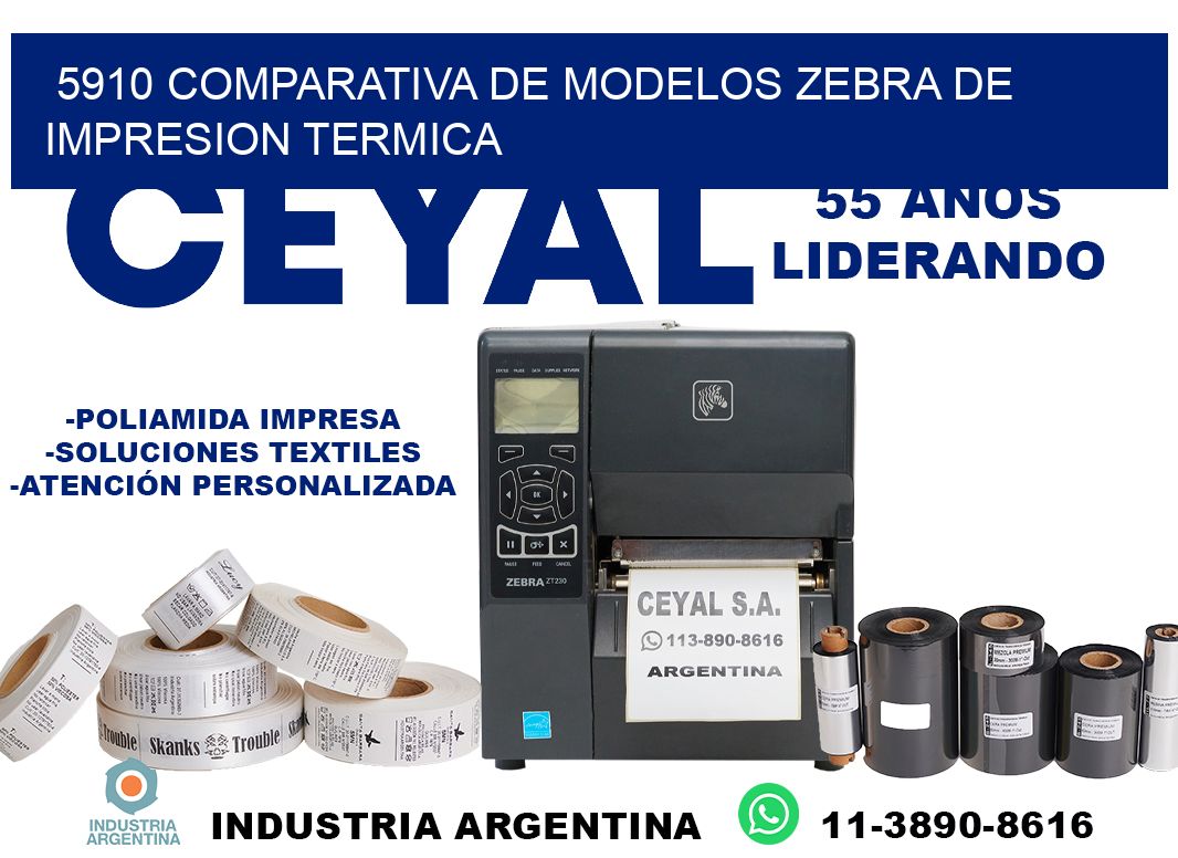5910 comparativa de modelos zebra de impresion termica