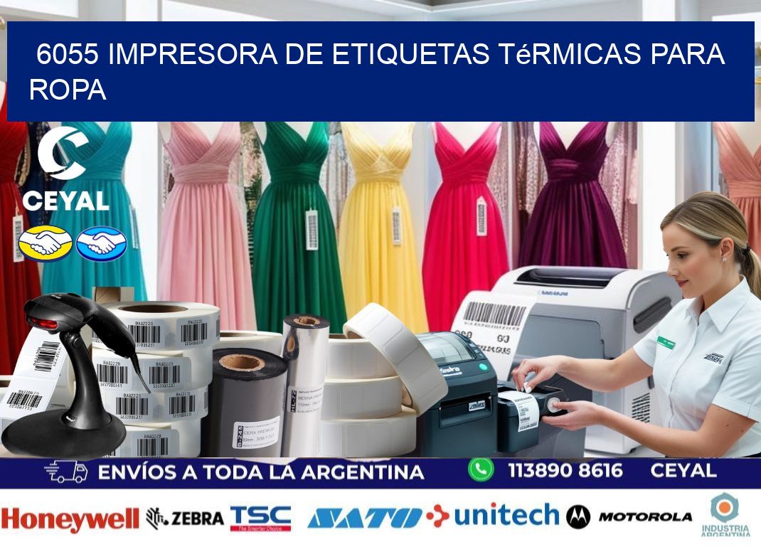6055 impresora de etiquetas térmicas para ropa