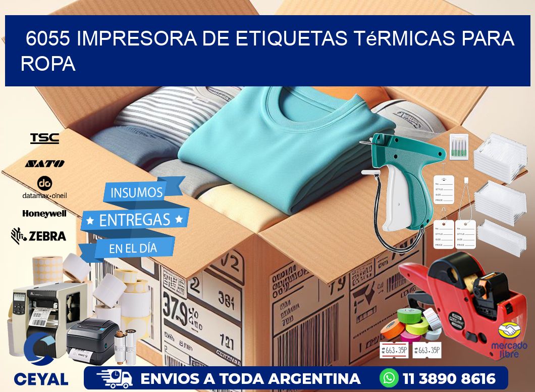 6055 impresora de etiquetas térmicas para ropa