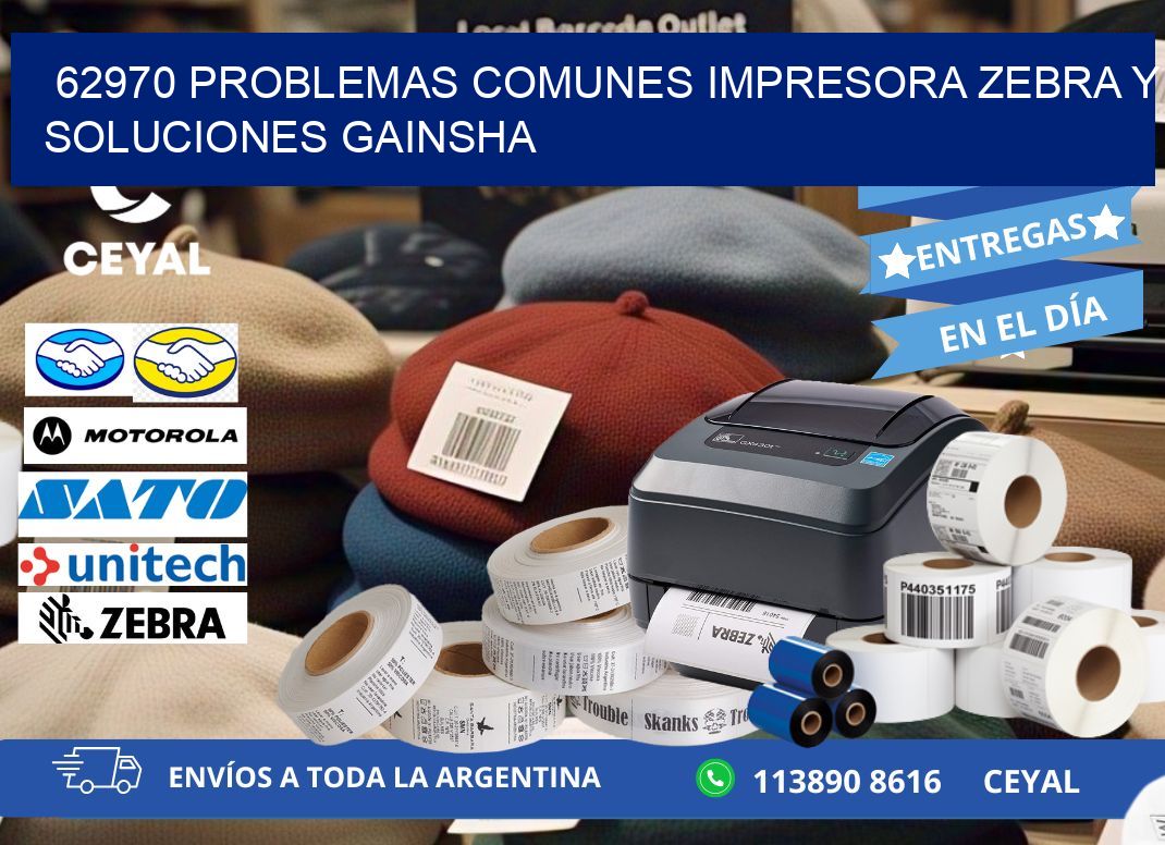 62970 problemas comunes impresora Zebra y soluciones GAINSHA