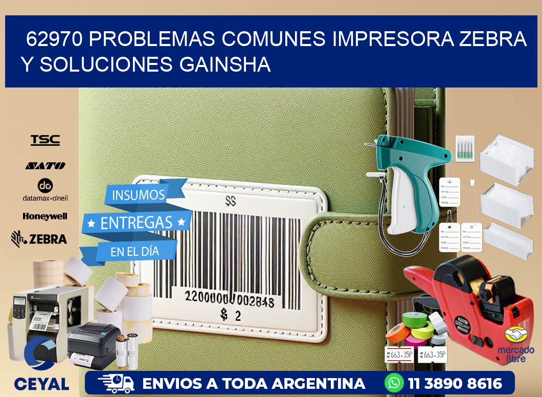 62970 problemas comunes impresora Zebra y soluciones GAINSHA