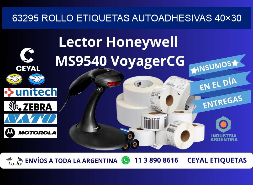 63295 Rollo Etiquetas autoadhesivas 40×30