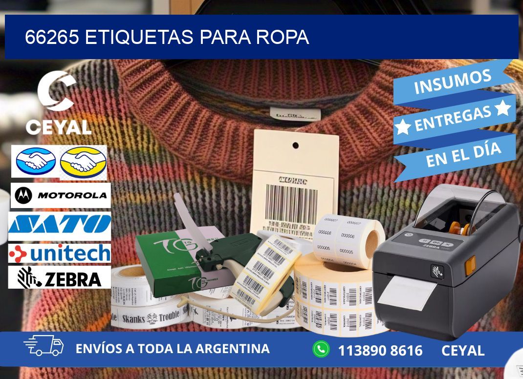 66265 etiquetas para ropa