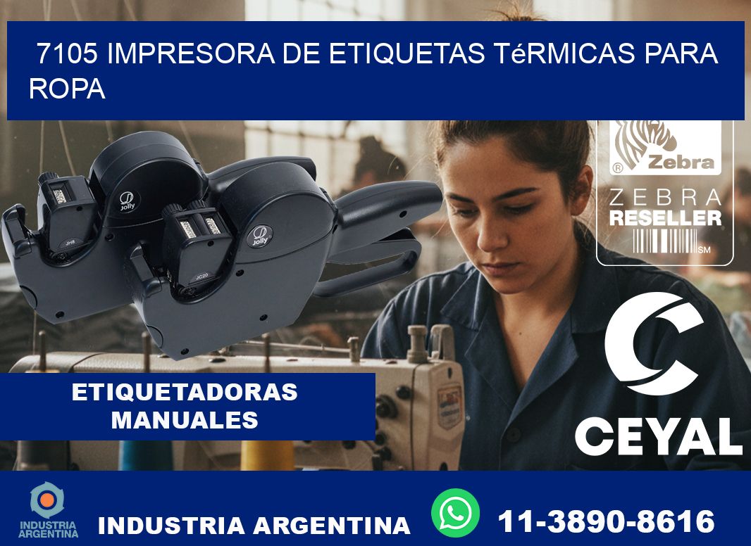 7105 impresora de etiquetas térmicas para ropa