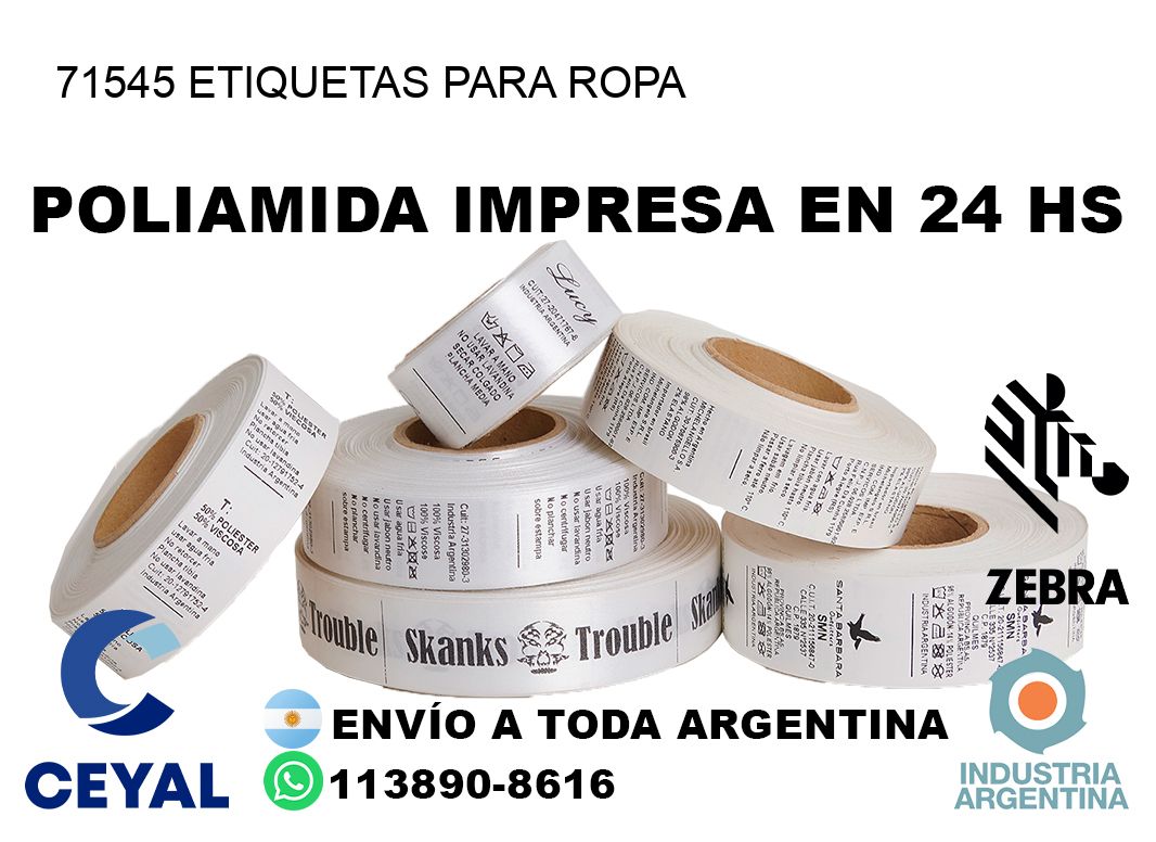 71545 etiquetas para ropa