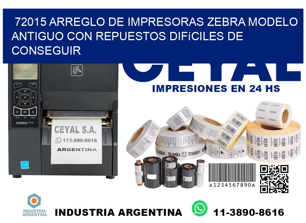 72015 arreglo de impresoras zebra modelo antiguo con repuestos difíciles de conseguir