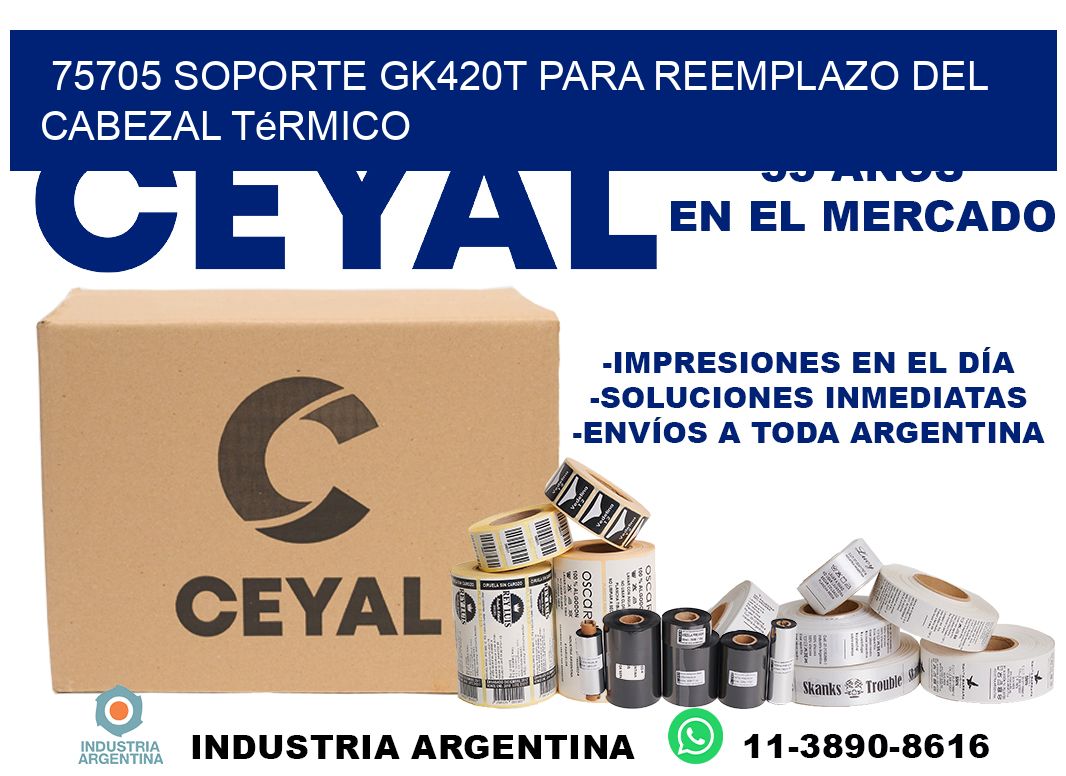 75705 soporte gk420t para reemplazo del cabezal térmico